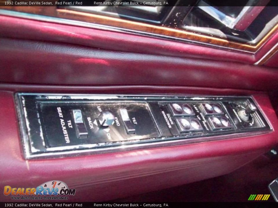 1992 Cadillac DeVille Sedan Red Pearl / Red Photo #20