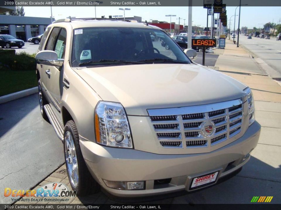 2009 Cadillac Escalade AWD Gold Mist / Ebony/Ebony Photo #2