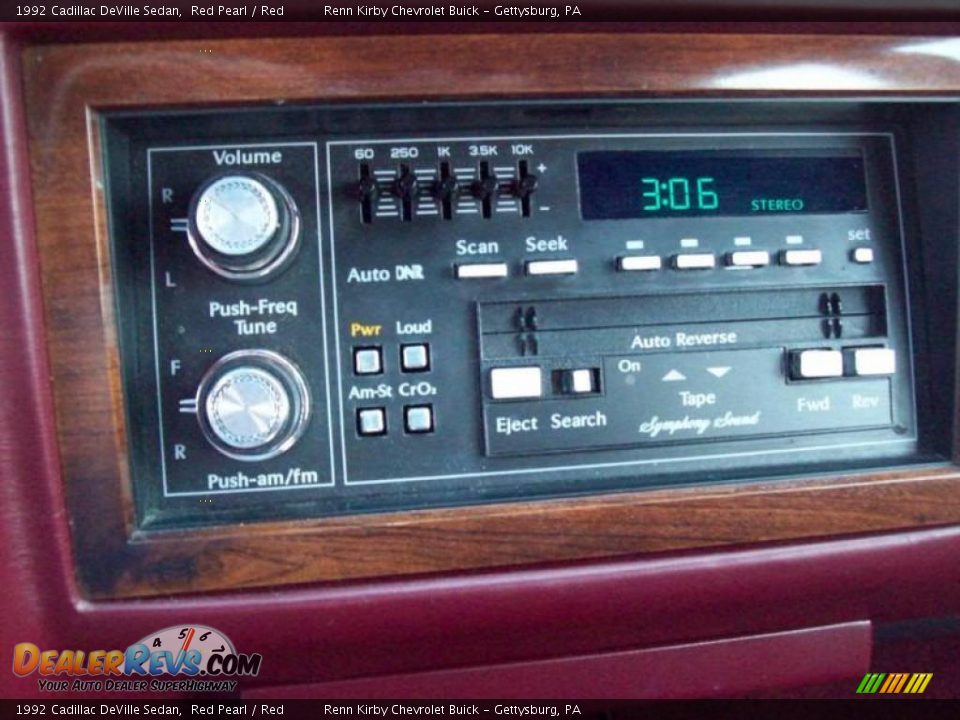 1992 Cadillac DeVille Sedan Red Pearl / Red Photo #21