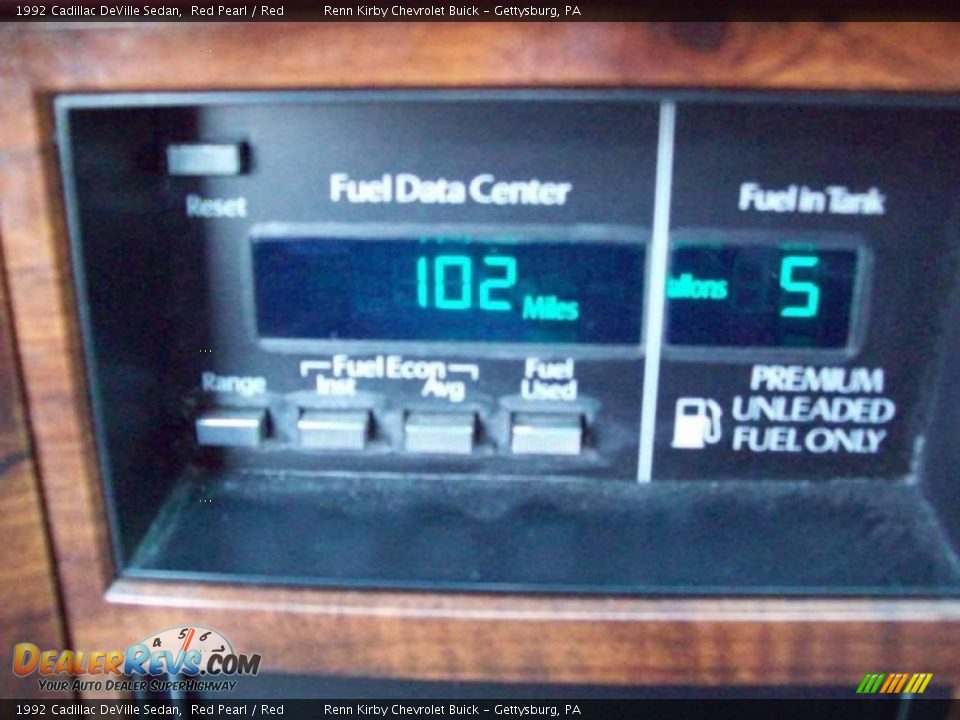 1992 Cadillac DeVille Sedan Red Pearl / Red Photo #22