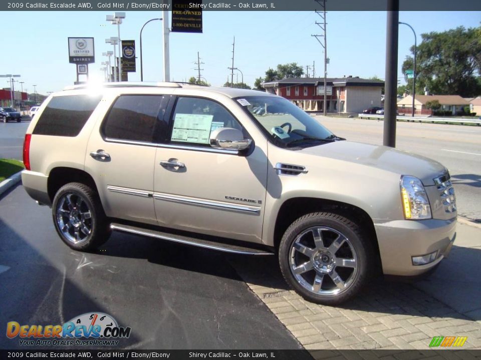 2009 Cadillac Escalade AWD Gold Mist / Ebony/Ebony Photo #3