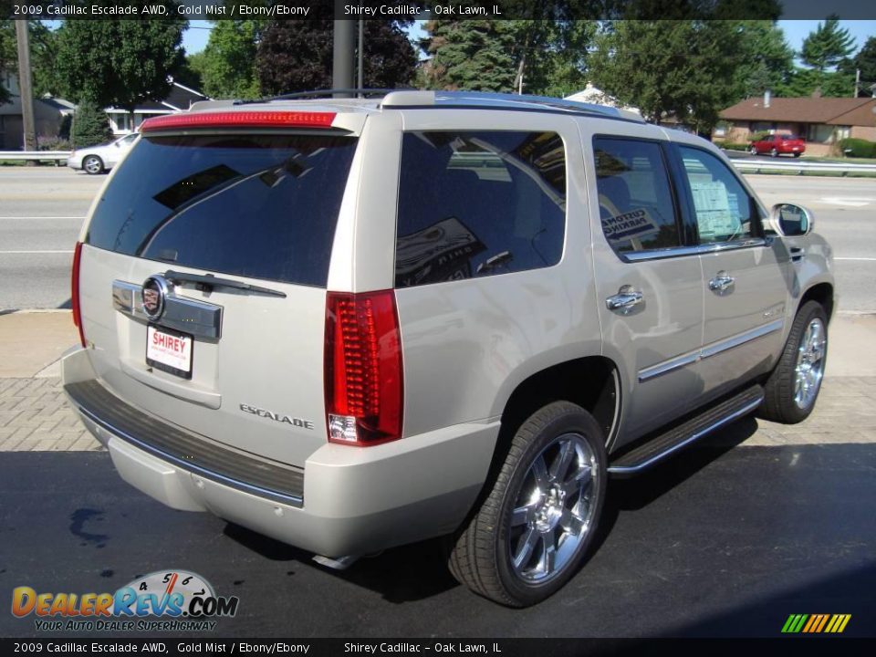 2009 Cadillac Escalade AWD Gold Mist / Ebony/Ebony Photo #4