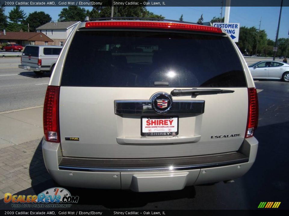 2009 Cadillac Escalade AWD Gold Mist / Ebony/Ebony Photo #5