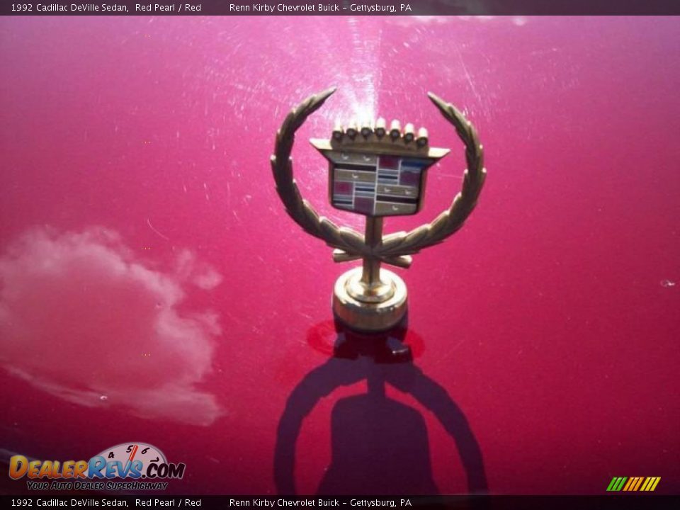 1992 Cadillac DeVille Sedan Red Pearl / Red Photo #25