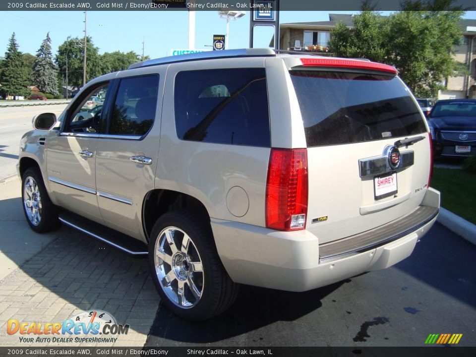 2009 Cadillac Escalade AWD Gold Mist / Ebony/Ebony Photo #6