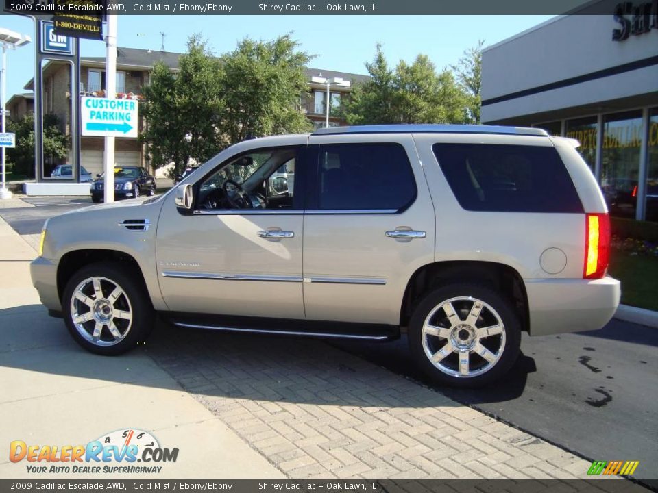 2009 Cadillac Escalade AWD Gold Mist / Ebony/Ebony Photo #7