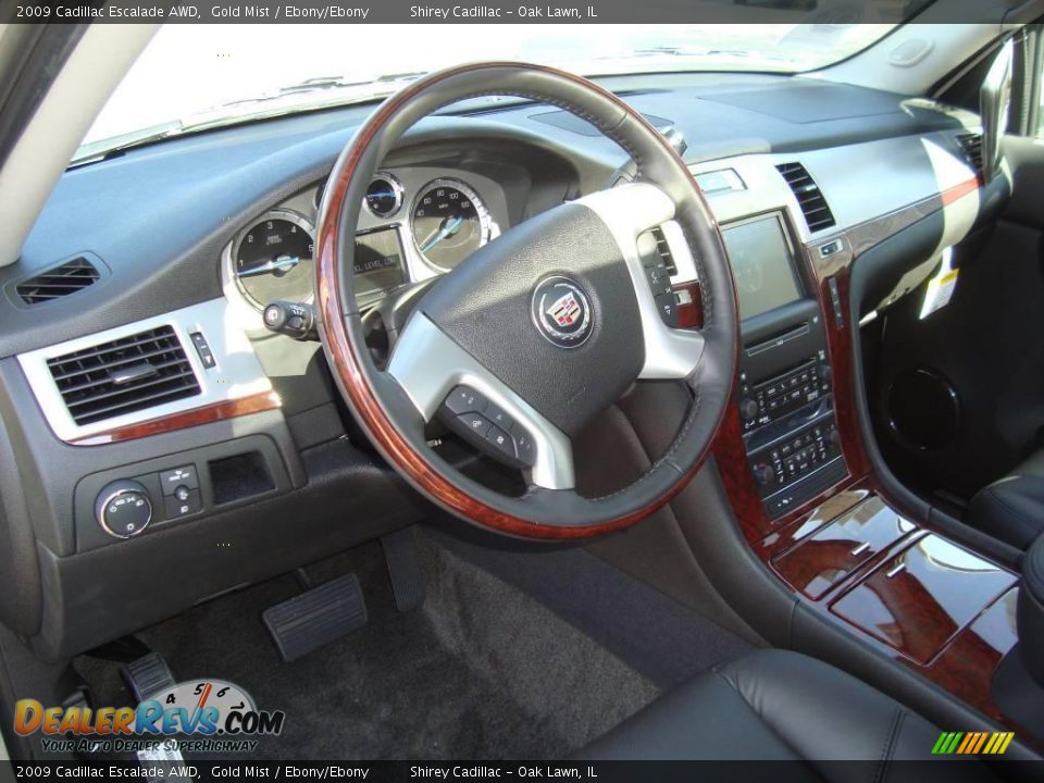 2009 Cadillac Escalade AWD Gold Mist / Ebony/Ebony Photo #11