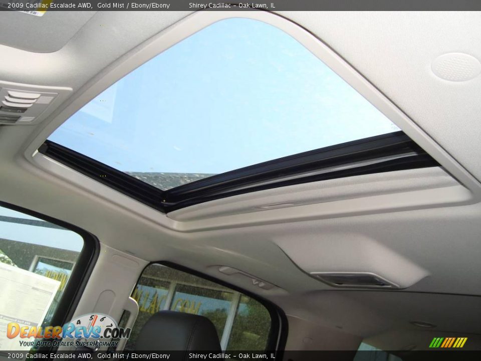2009 Cadillac Escalade AWD Gold Mist / Ebony/Ebony Photo #14