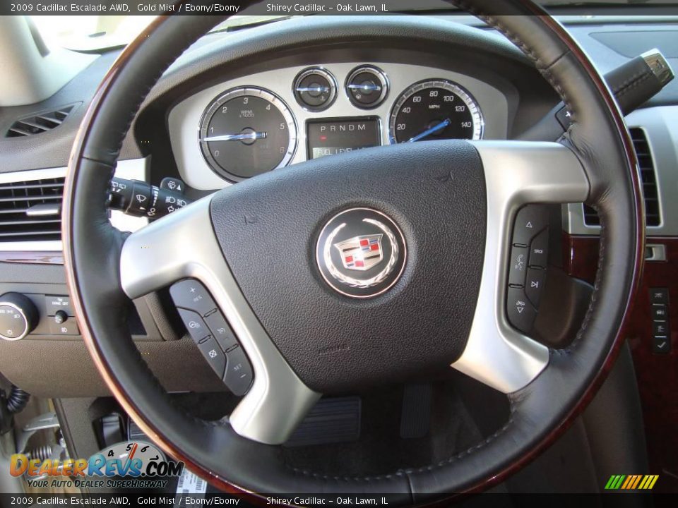2009 Cadillac Escalade AWD Gold Mist / Ebony/Ebony Photo #15