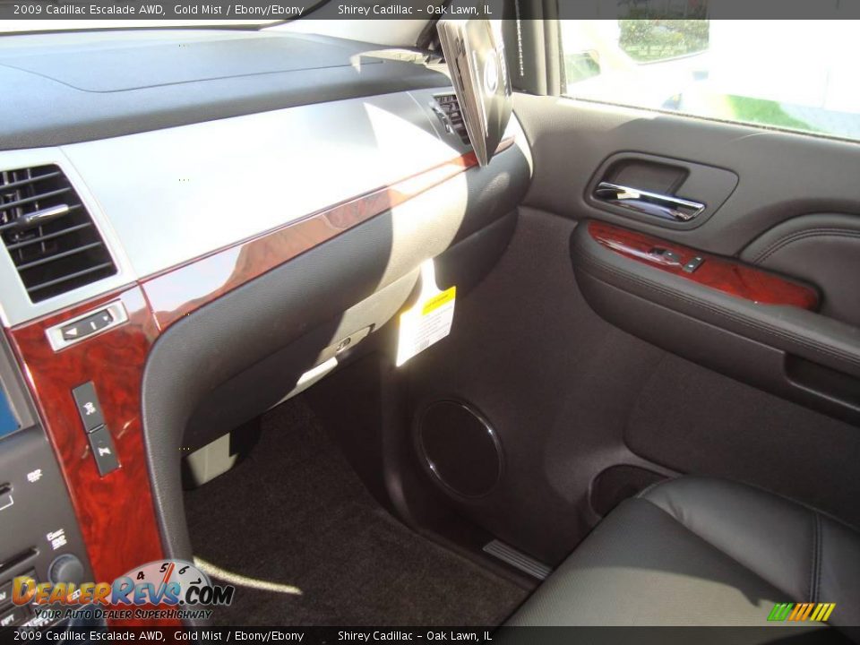 2009 Cadillac Escalade AWD Gold Mist / Ebony/Ebony Photo #17