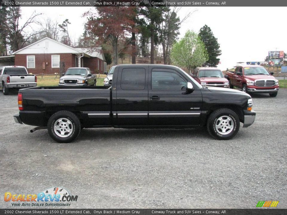 2002 Chevrolet Silverado 1500 LT Extended Cab Onyx Black / Medium Gray Photo #2