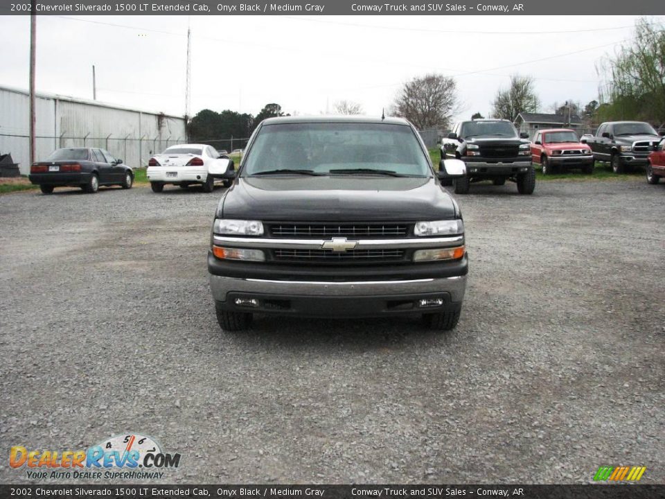 2002 Chevrolet Silverado 1500 LT Extended Cab Onyx Black / Medium Gray Photo #3