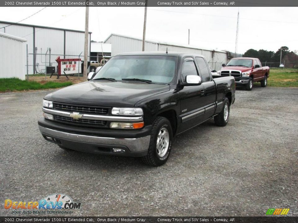 2002 Chevrolet Silverado 1500 LT Extended Cab Onyx Black / Medium Gray Photo #5