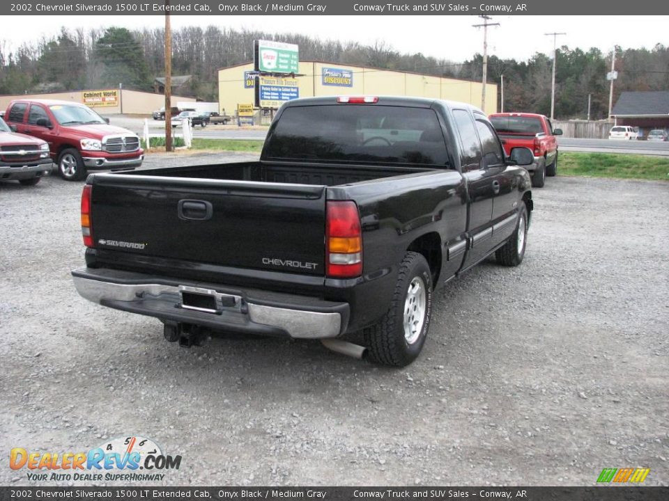 2002 Chevrolet Silverado 1500 LT Extended Cab Onyx Black / Medium Gray Photo #6