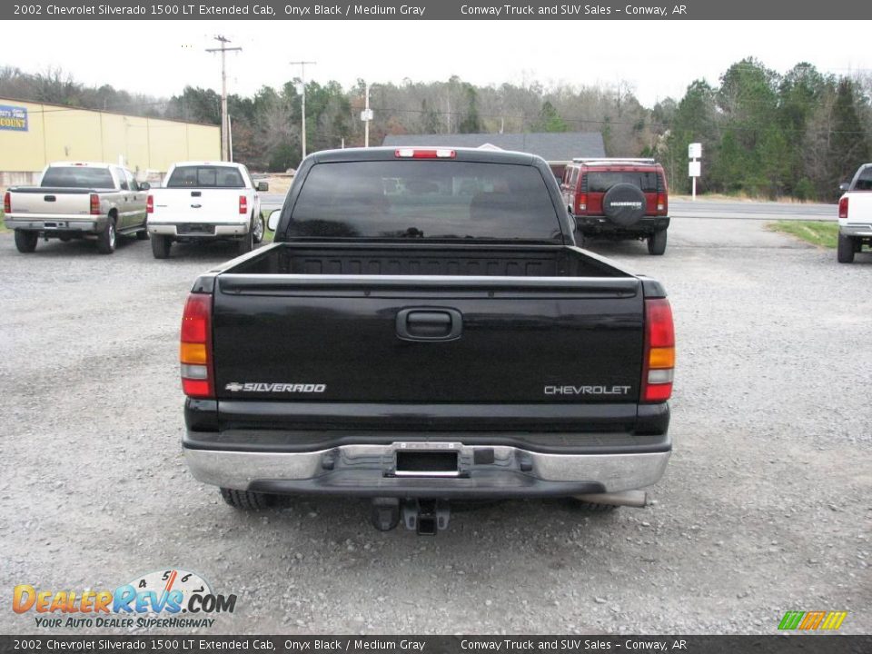 2002 Chevrolet Silverado 1500 LT Extended Cab Onyx Black / Medium Gray Photo #7