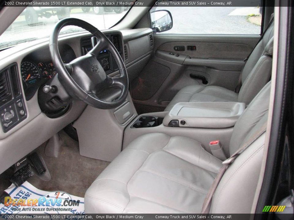 2002 Chevrolet Silverado 1500 LT Extended Cab Onyx Black / Medium Gray Photo #9