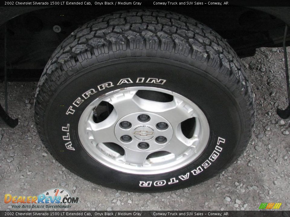 2002 Chevrolet Silverado 1500 LT Extended Cab Onyx Black / Medium Gray Photo #16