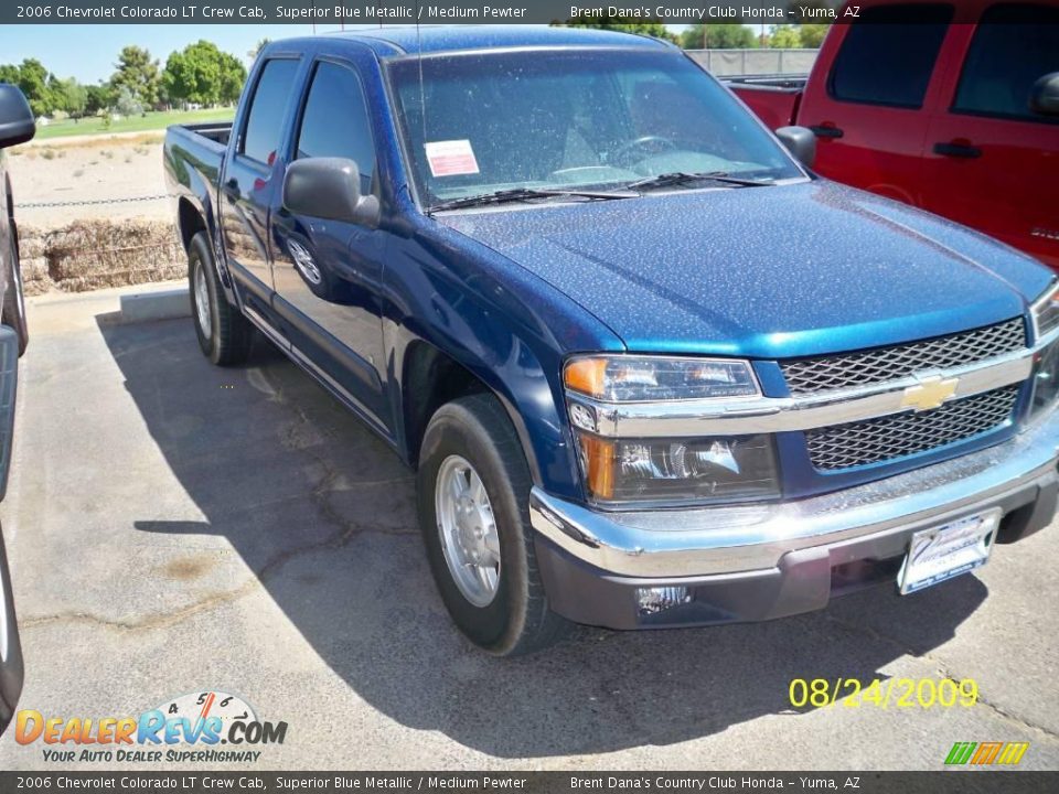 2006 Chevrolet Colorado LT Crew Cab Superior Blue Metallic / Medium Pewter Photo #2
