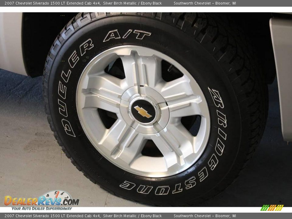 2007 Chevrolet Silverado 1500 LT Extended Cab 4x4 Silver Birch Metallic / Ebony Black Photo #9