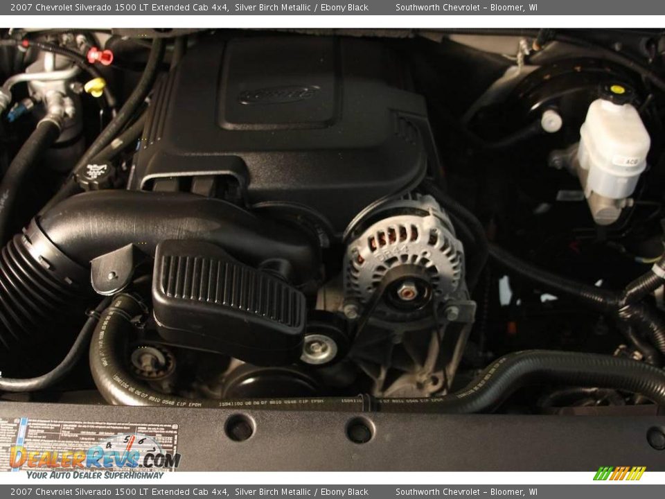 2007 Chevrolet Silverado 1500 LT Extended Cab 4x4 Silver Birch Metallic / Ebony Black Photo #10