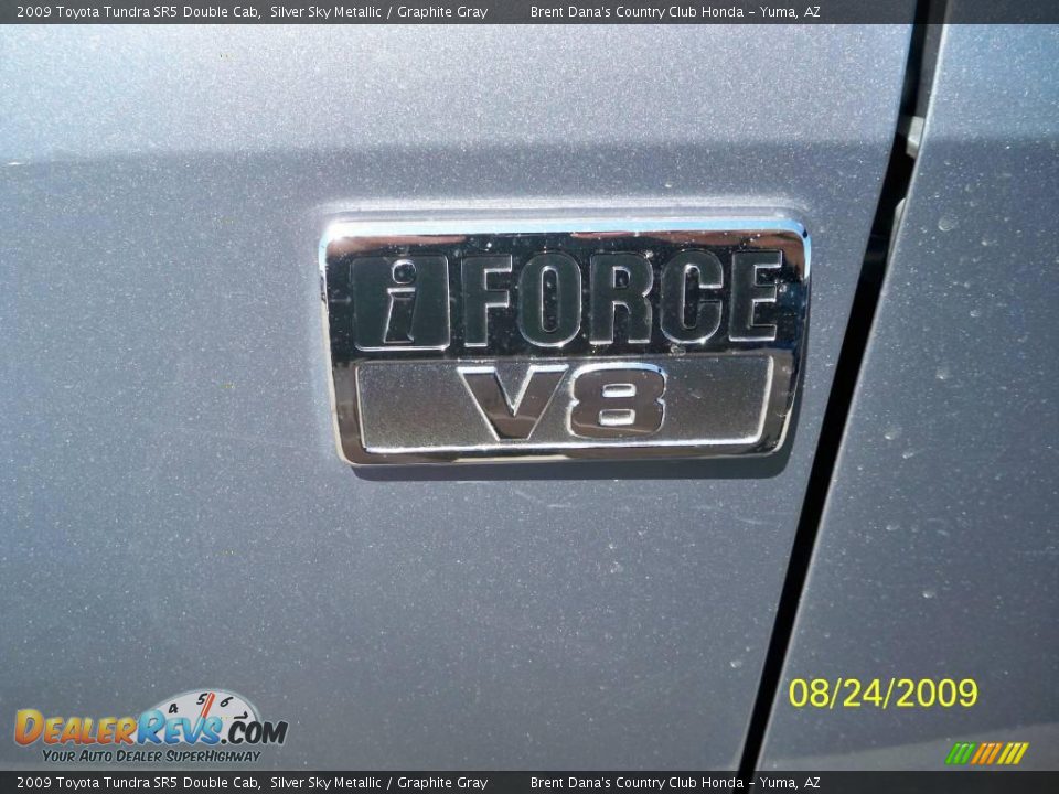 2009 Toyota Tundra SR5 Double Cab Silver Sky Metallic / Graphite Gray Photo #9