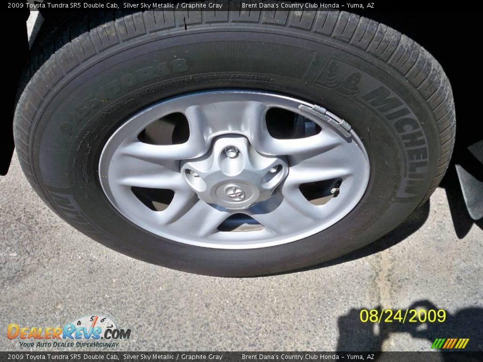 2009 Toyota Tundra SR5 Double Cab Silver Sky Metallic / Graphite Gray Photo #11
