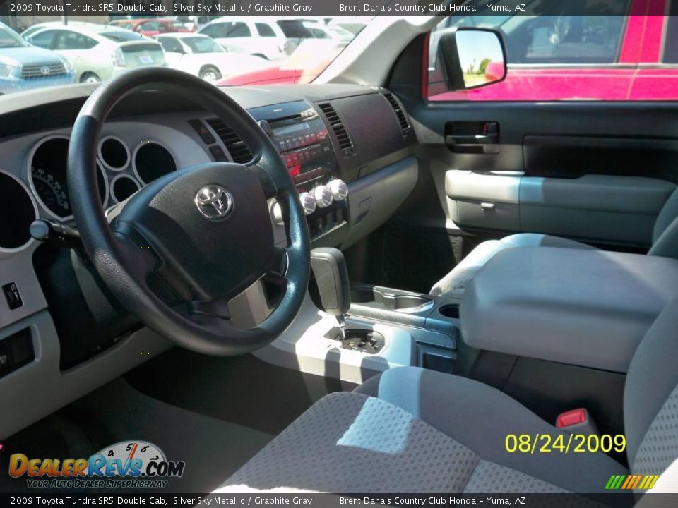 2009 Toyota Tundra SR5 Double Cab Silver Sky Metallic / Graphite Gray Photo #13