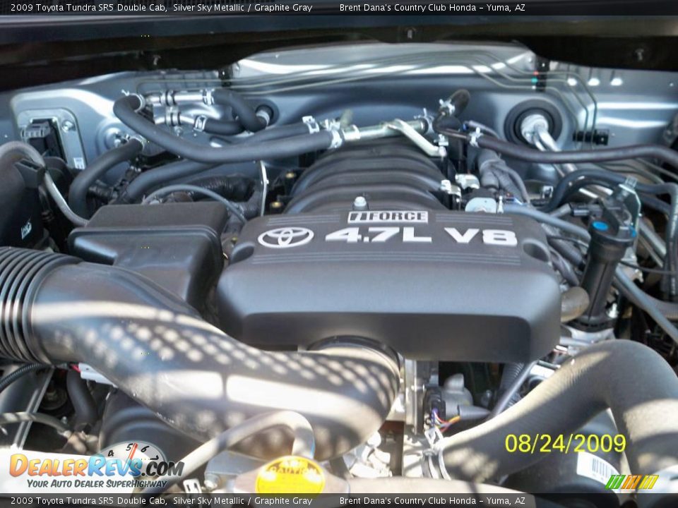 2009 Toyota Tundra SR5 Double Cab Silver Sky Metallic / Graphite Gray Photo #19