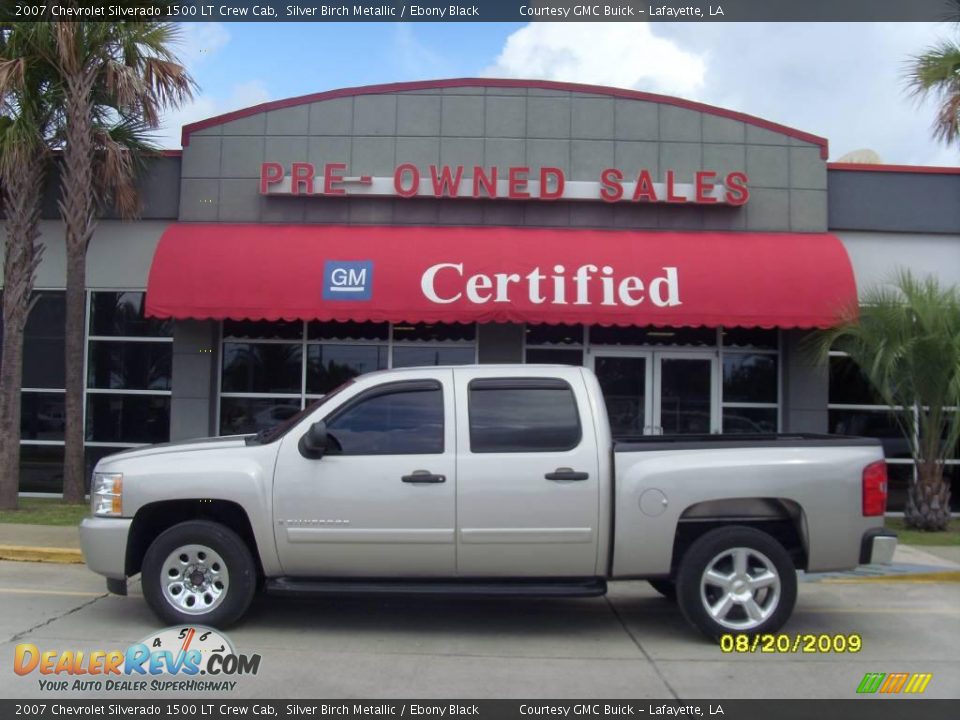 2007 Chevrolet Silverado 1500 LT Crew Cab Silver Birch Metallic / Ebony Black Photo #1