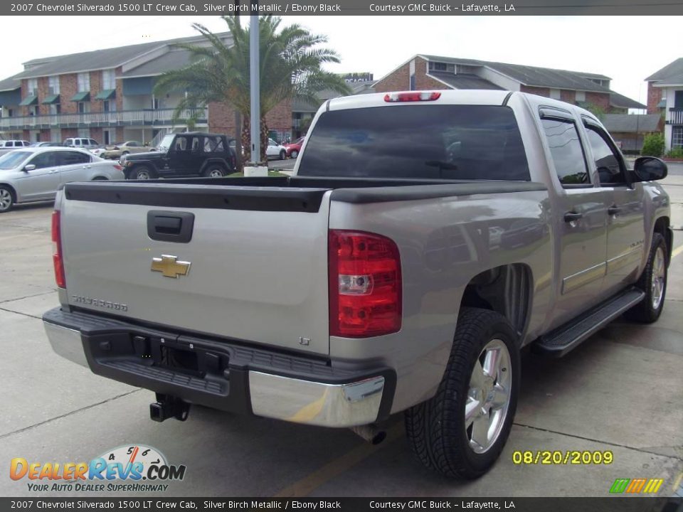 2007 Chevrolet Silverado 1500 LT Crew Cab Silver Birch Metallic / Ebony Black Photo #4