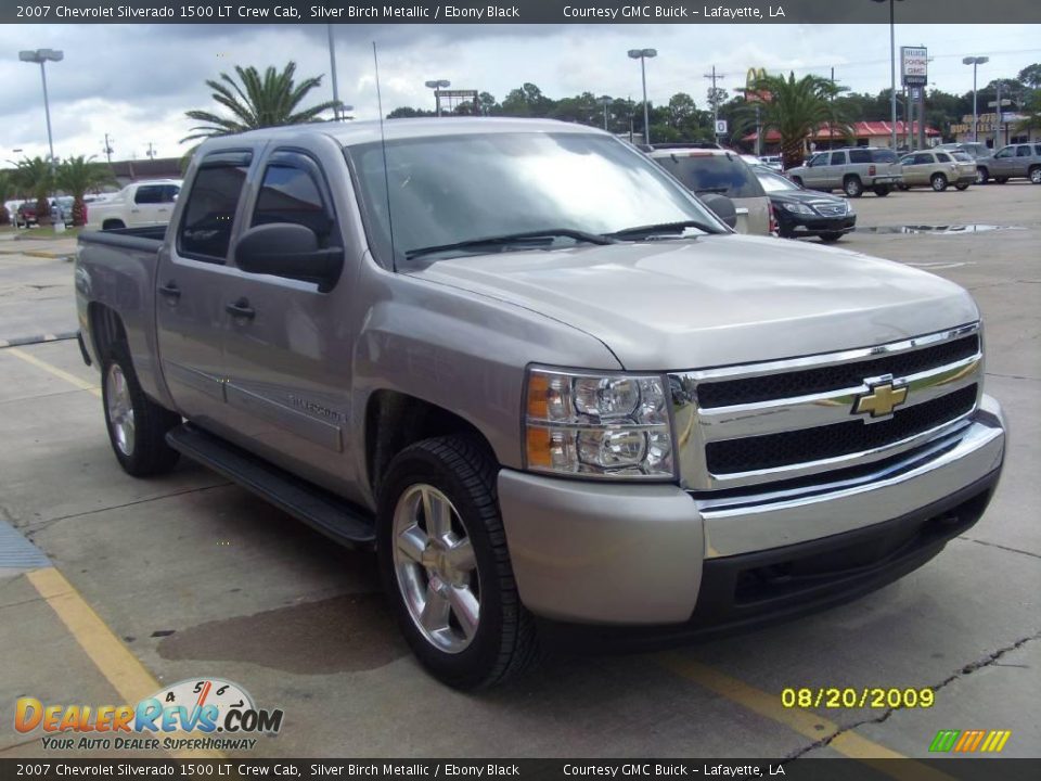 2007 Chevrolet Silverado 1500 LT Crew Cab Silver Birch Metallic / Ebony Black Photo #5