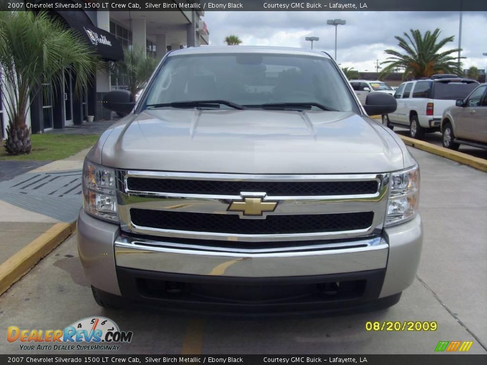 2007 Chevrolet Silverado 1500 LT Crew Cab Silver Birch Metallic / Ebony Black Photo #6