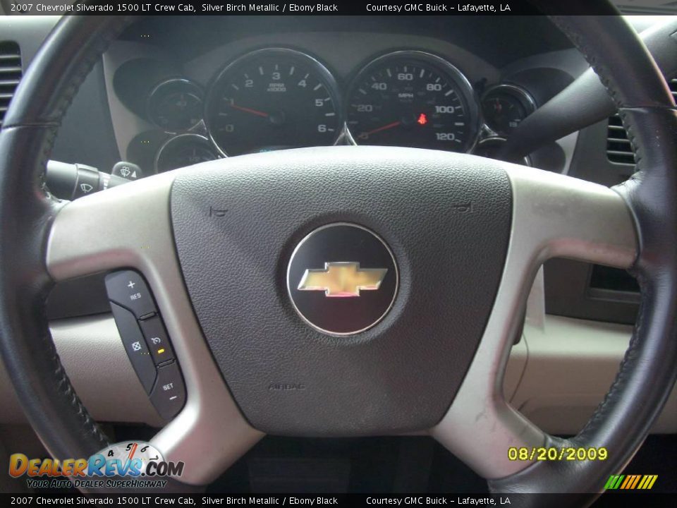 2007 Chevrolet Silverado 1500 LT Crew Cab Silver Birch Metallic / Ebony Black Photo #7