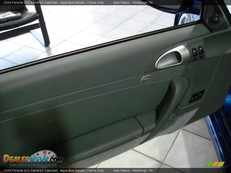 2009 Porsche 911 Carrera S Cabriolet Aqua Blue Metallic / Stone Grey Photo #12