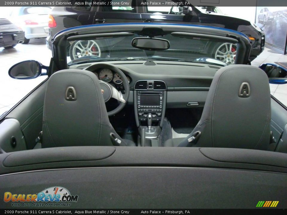 2009 Porsche 911 Carrera S Cabriolet Aqua Blue Metallic / Stone Grey Photo #16