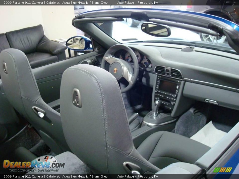 2009 Porsche 911 Carrera S Cabriolet Aqua Blue Metallic / Stone Grey Photo #17