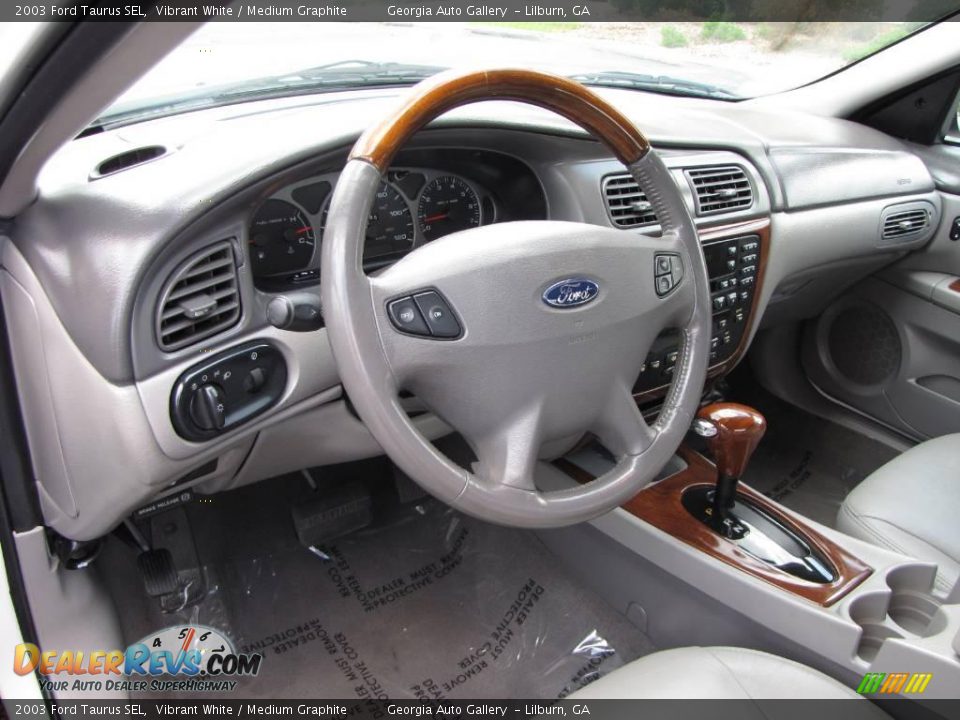 2003 Ford Taurus SEL Vibrant White / Medium Graphite Photo #6