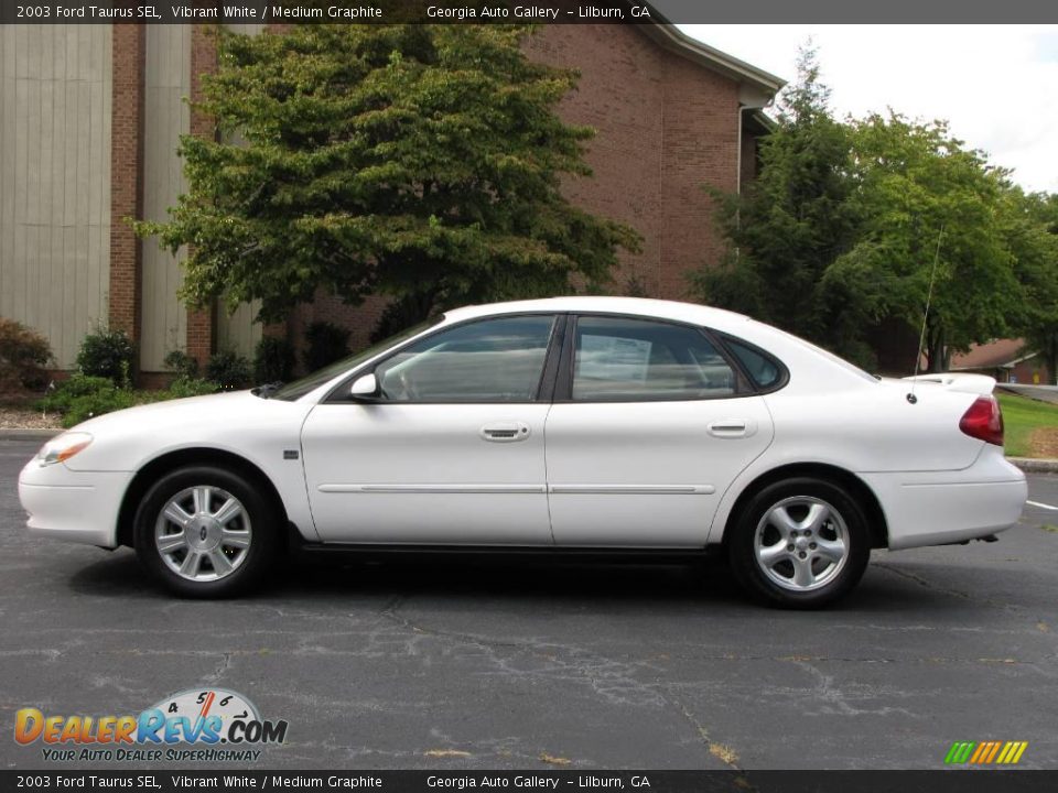 2003 Ford Taurus SEL Vibrant White / Medium Graphite Photo #10