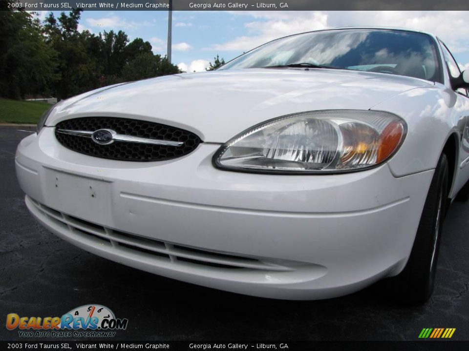 2003 Ford Taurus SEL Vibrant White / Medium Graphite Photo #14