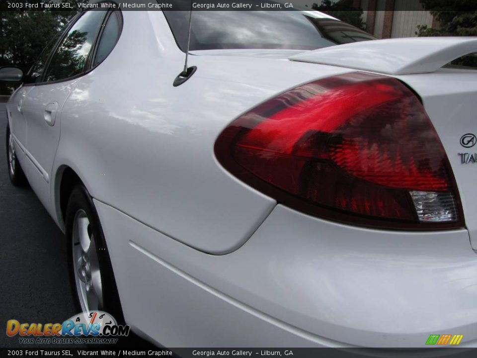 2003 Ford Taurus SEL Vibrant White / Medium Graphite Photo #19