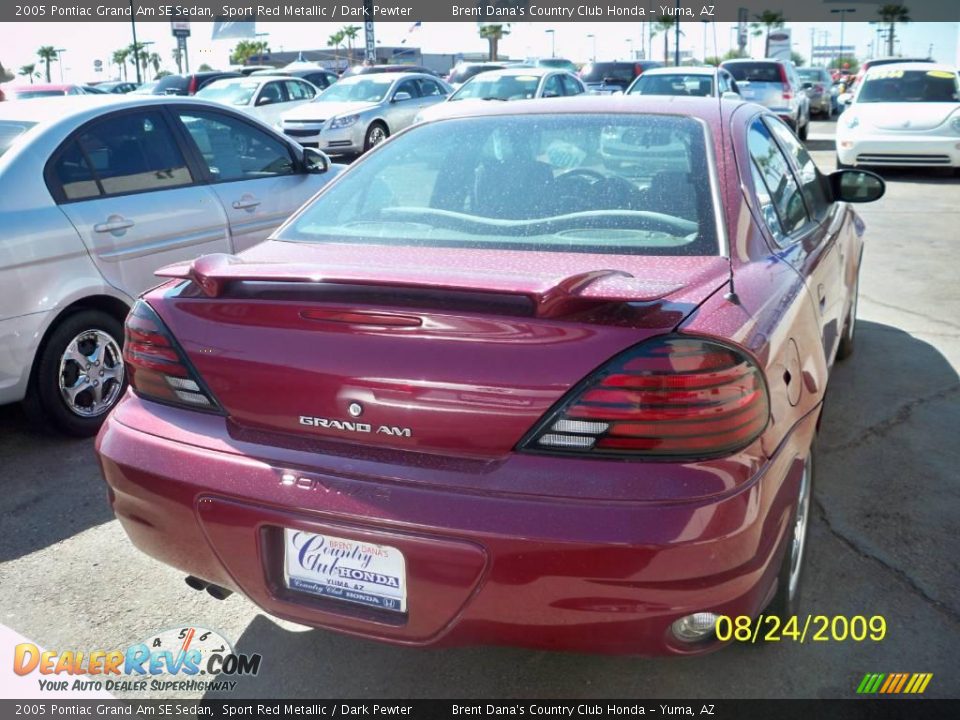 2005 Pontiac Grand Am SE Sedan Sport Red Metallic / Dark Pewter Photo #4
