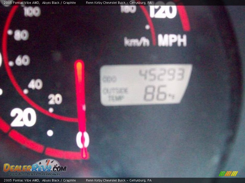 2005 Pontiac Vibe AWD Abyss Black / Graphite Photo #15
