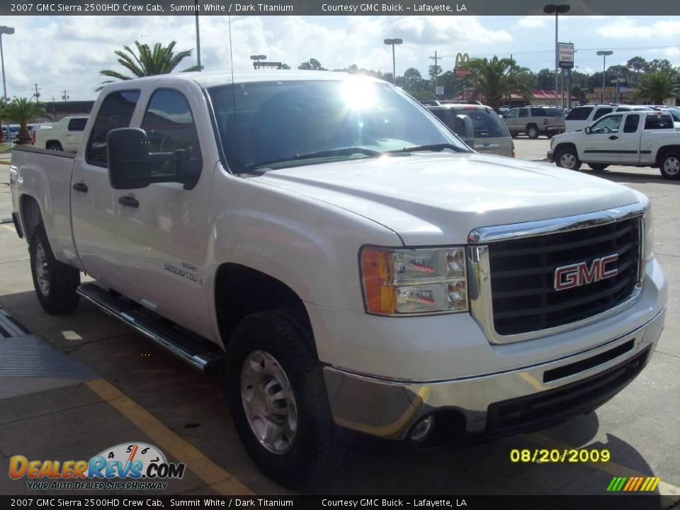 2007 GMC Sierra 2500HD Crew Cab Summit White / Dark Titanium Photo #5