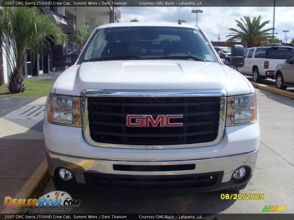 2007 GMC Sierra 2500HD Crew Cab Summit White / Dark Titanium Photo #6