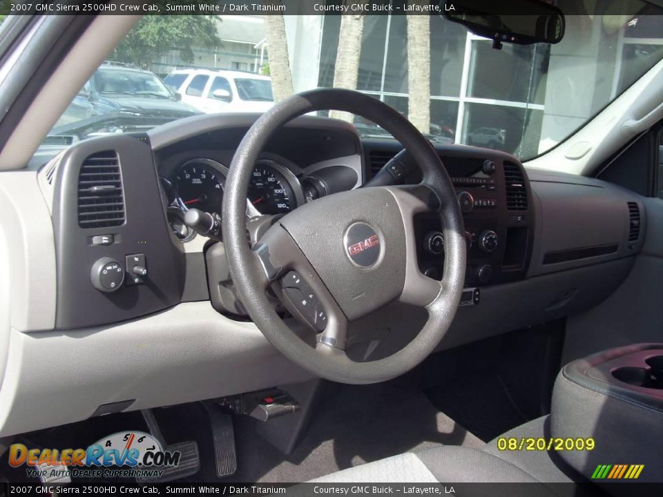2007 GMC Sierra 2500HD Crew Cab Summit White / Dark Titanium Photo #8