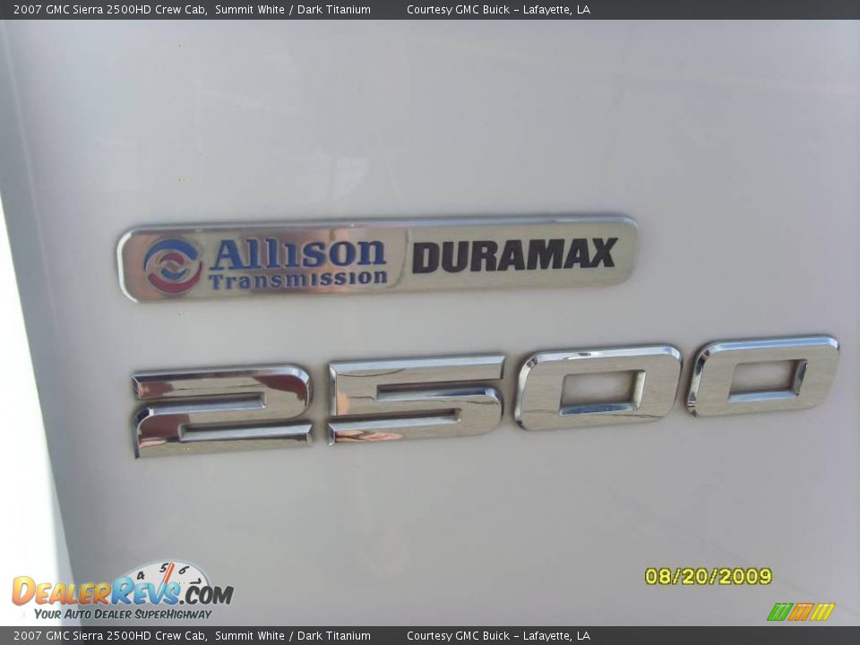 2007 GMC Sierra 2500HD Crew Cab Summit White / Dark Titanium Photo #17