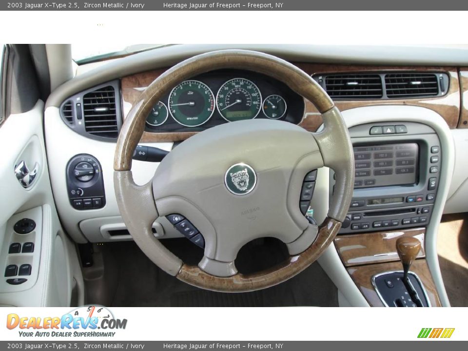 2003 Jaguar X-Type 2.5 Zircon Metallic / Ivory Photo #14