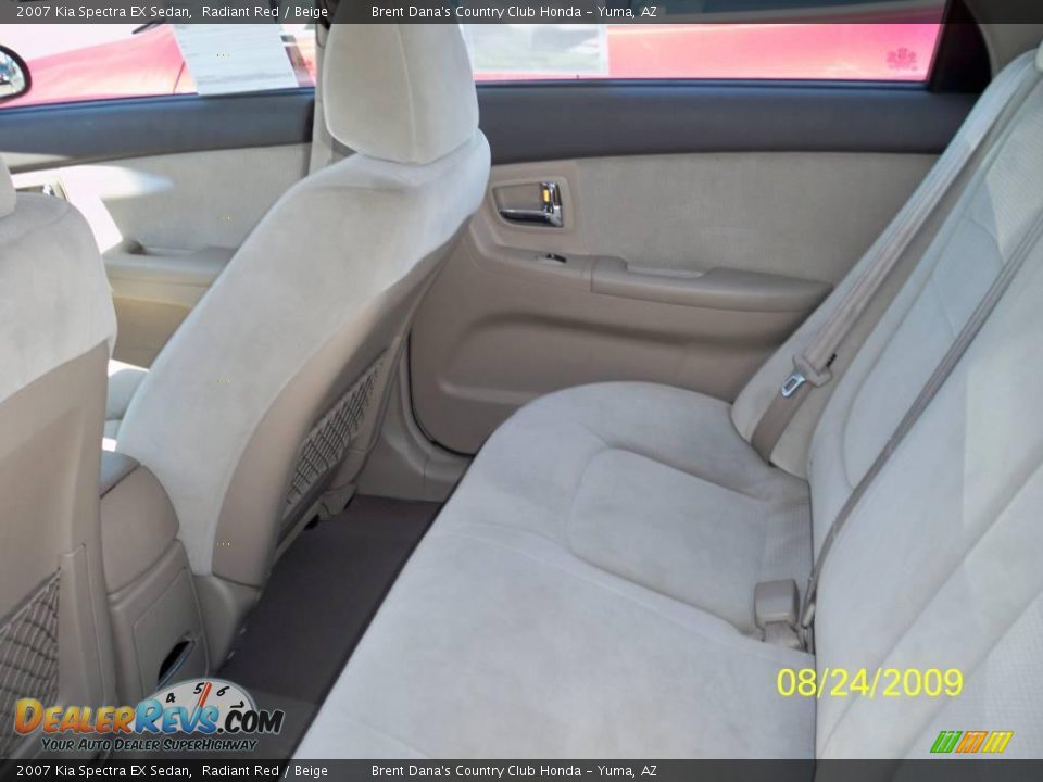 2007 Kia Spectra EX Sedan Radiant Red / Beige Photo #8