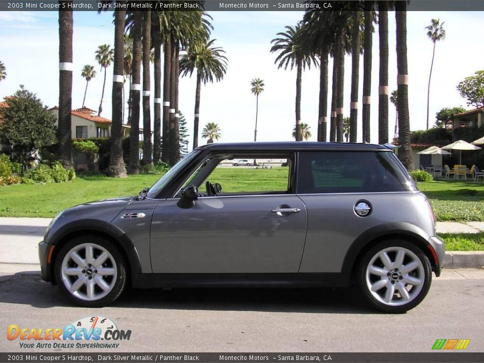 2003 Mini Cooper S Hardtop Dark Silver Metallic / Panther Black Photo #2
