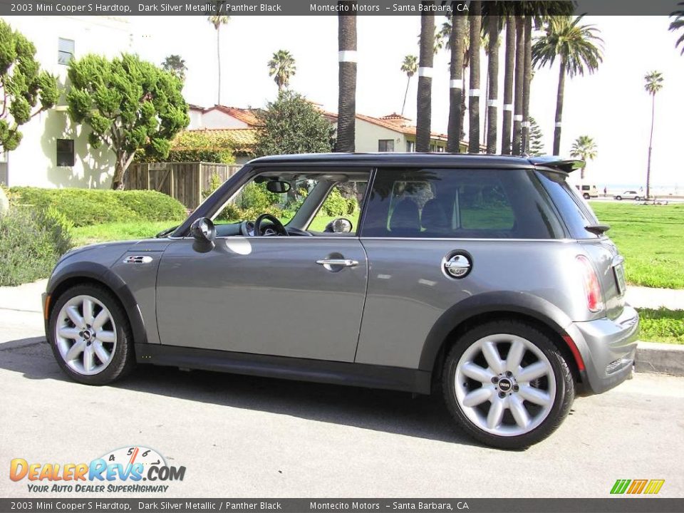 2003 Mini Cooper S Hardtop Dark Silver Metallic / Panther Black Photo #3